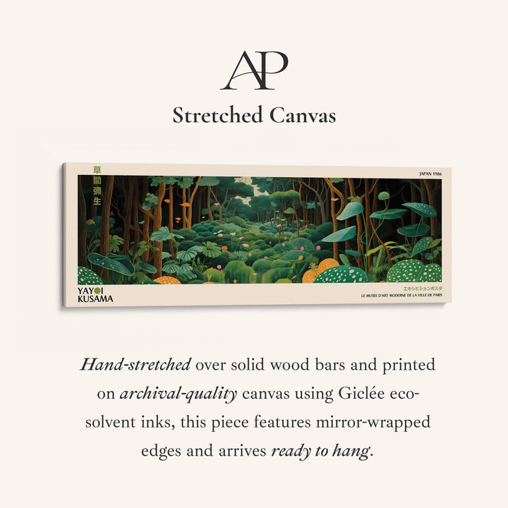 Yayoi Kusama Horizontal Wall Art Forest Scene Long Canvas For Hallway