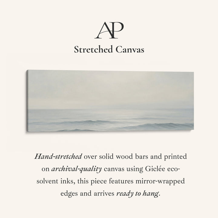 Minimal Ocean Horizon Above Soft Wall Art Statement Wall Decor Office