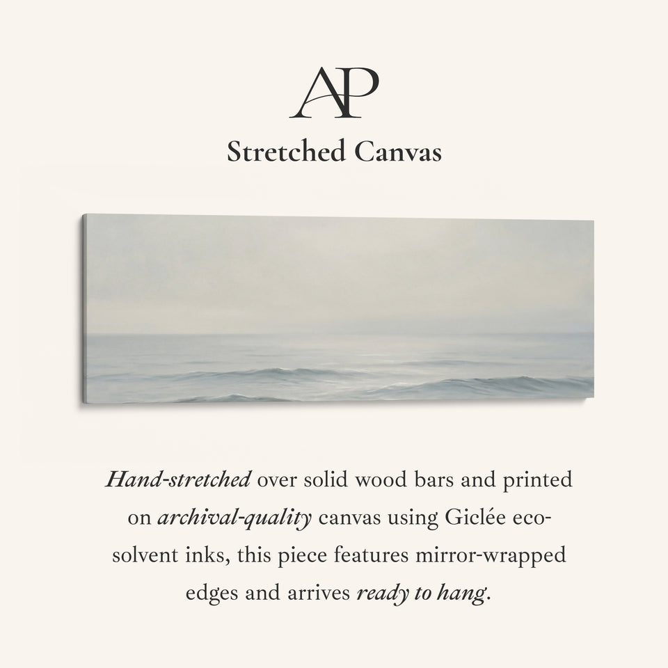 Minimal Ocean Horizon Above Soft Wall Art Statement Wall Decor Office