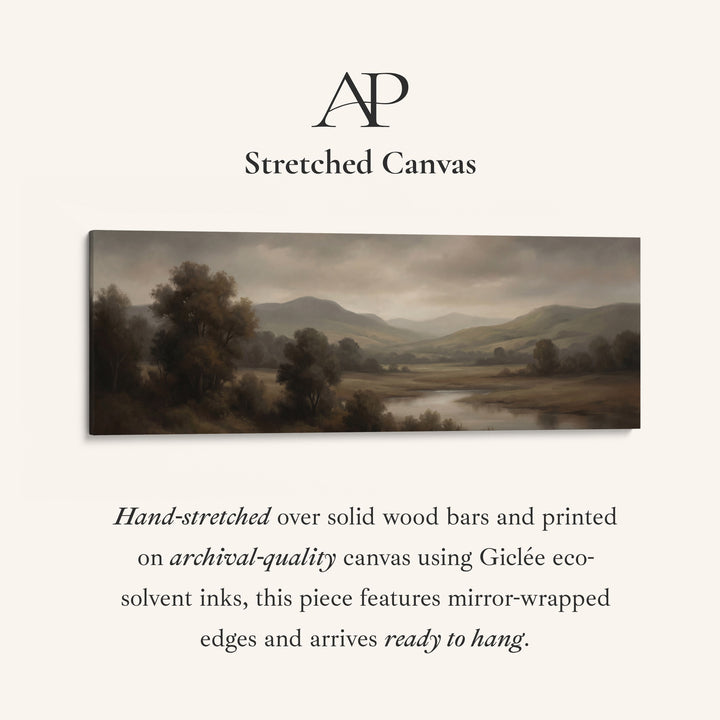 River Valley Landscape Panoramic Wall Art Statement Decor Office