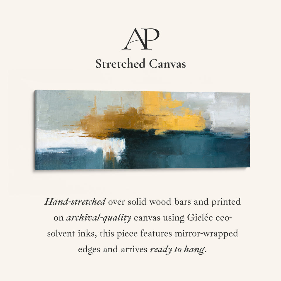 Horizontal Wall Art Abstract Colour Block Landscape For Living Room Modern Decor