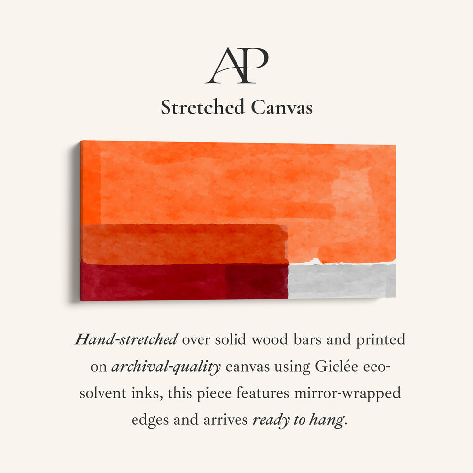 Panoramic Wall Art Layered Colour Bands Extra Wide Canvas Hallway