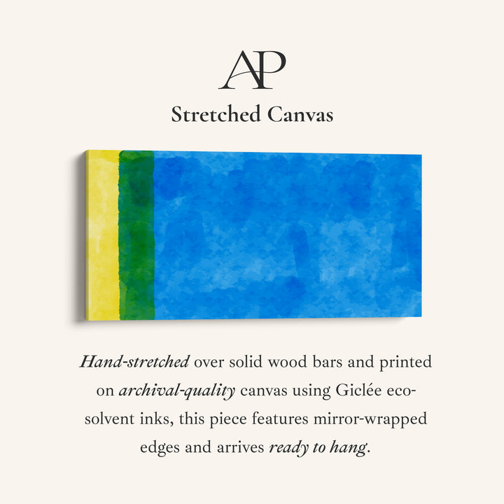 Wide Framed Canvas Vertical Colour Bands Statement Wall Decor Office