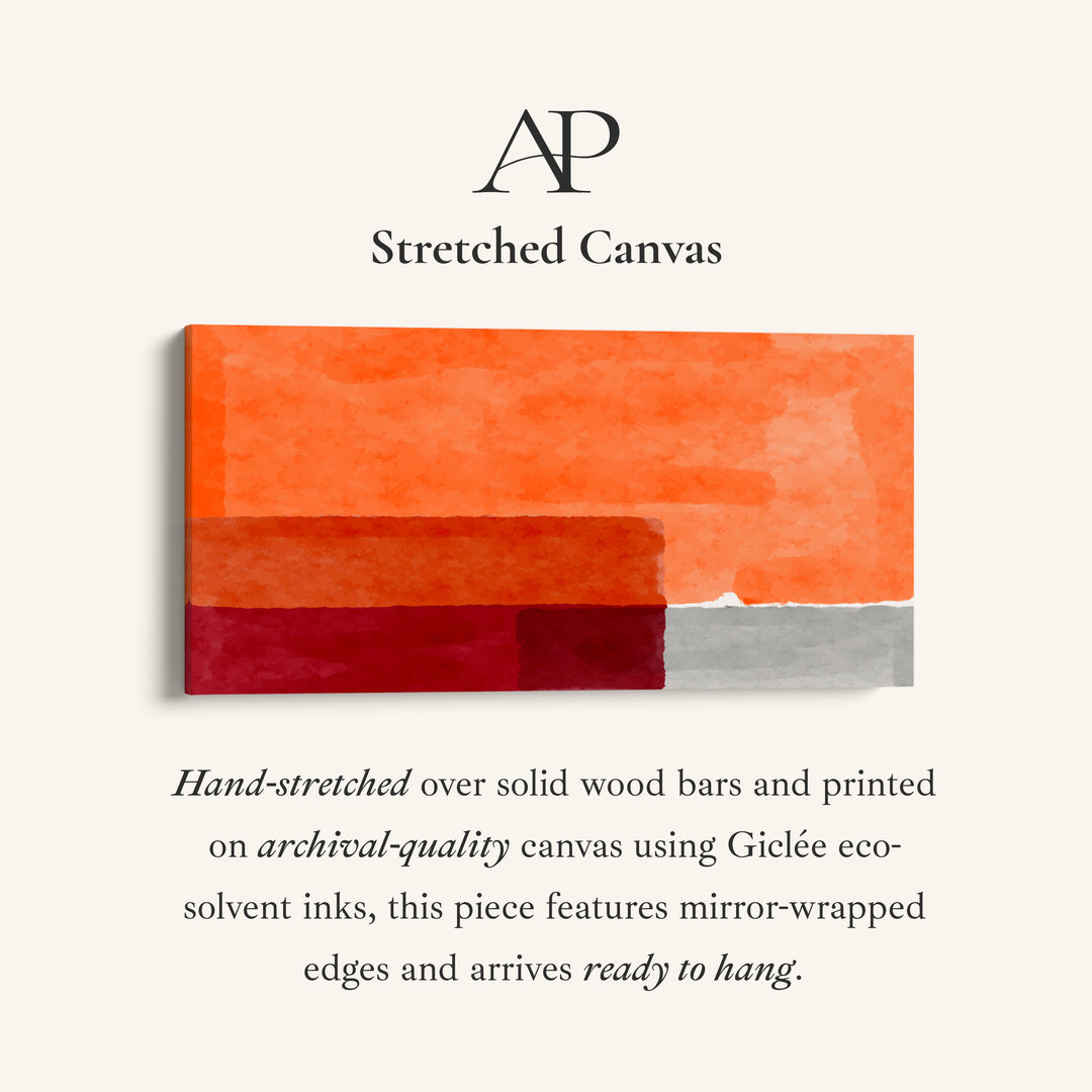 Long Wall Art Abstract Colour Fields Horizontal Canvas Print Living Room