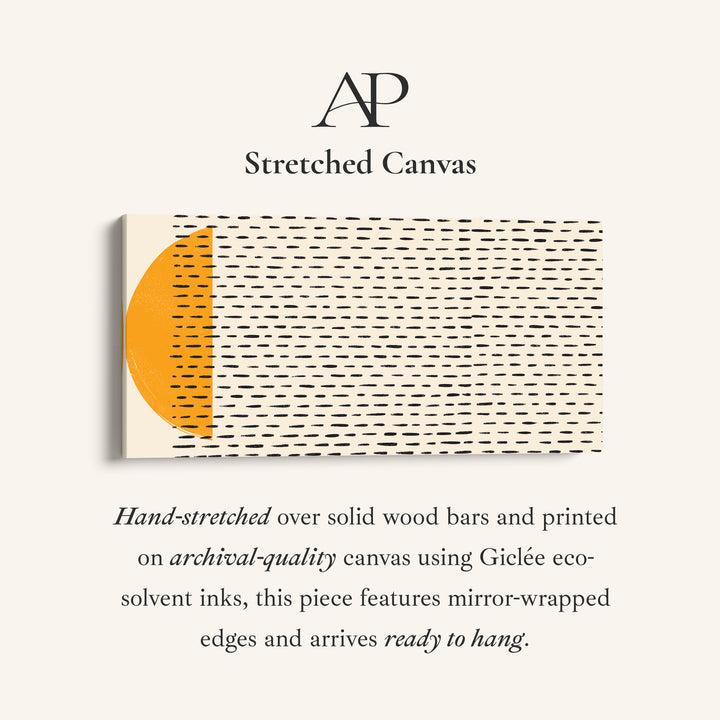 Wide Canvas Yellow Half Circle Pattern Extra Wide Canvas Kitchen