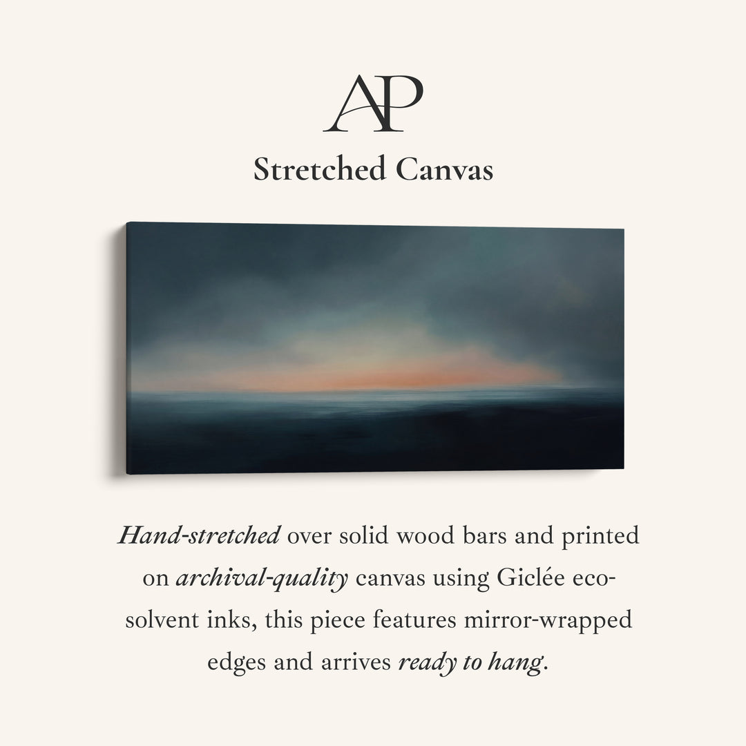 Abstract Ocean Horizon Horizontal Wall Art Statement Wall Decor Bedroom