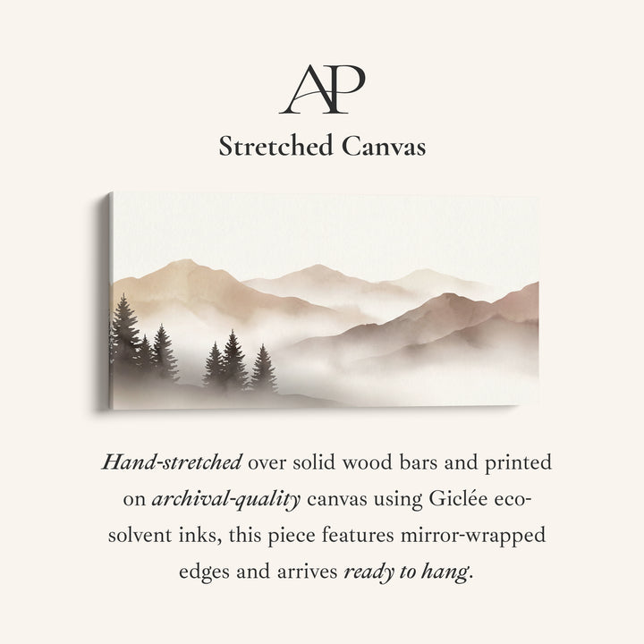 Misty Mountain Layers Large Wall Art Oversized Wall Decor For Office