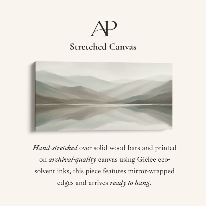 Misty Mountains Above Soft Wall Art Panoramic Canvas Print For Office