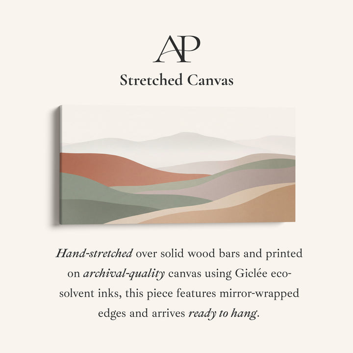 Horizontal Wall Art Layered Abstract Waves Statement Wall Decor Bedroom