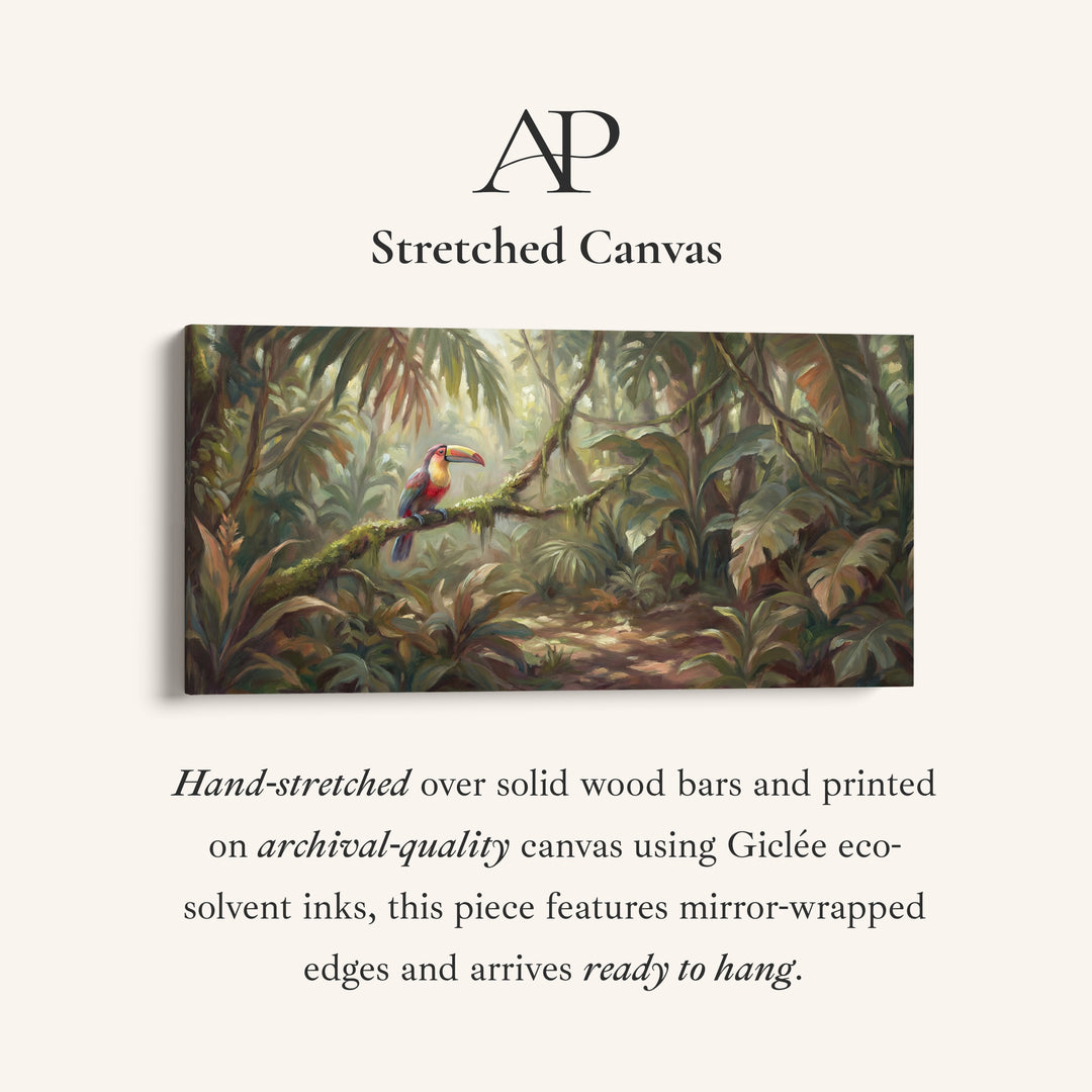 Long Wall Art Toucan In Rainforest Statement Wall Decor Office