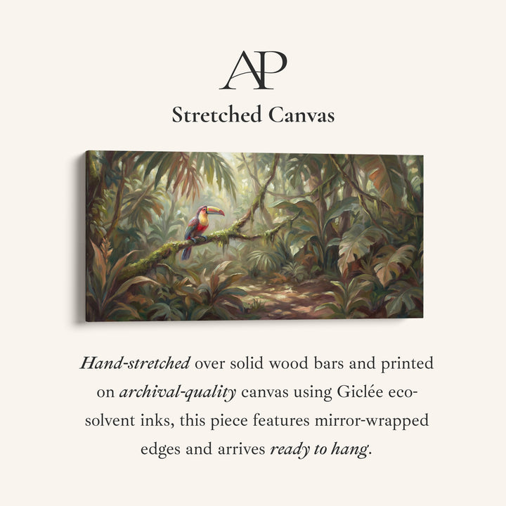 Long Wall Art Toucan In Rainforest Statement Wall Decor Office