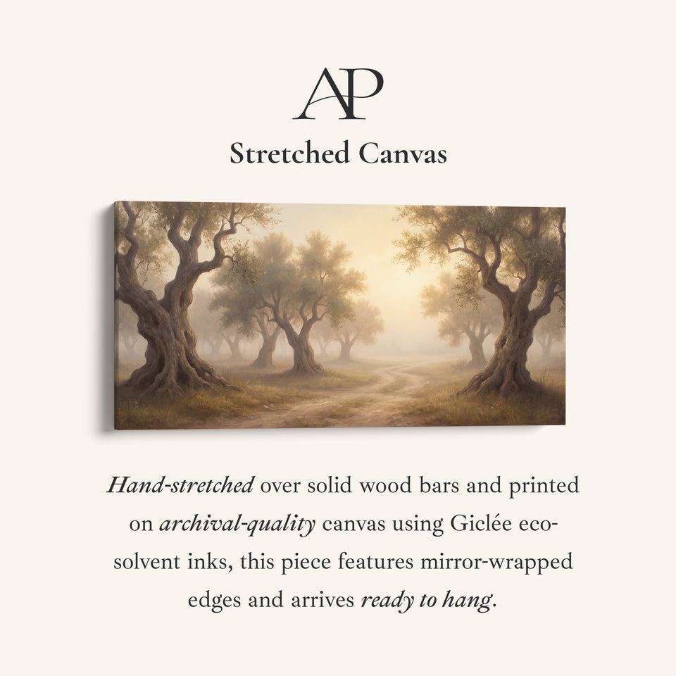 Olive Grove Path horizontal wall art Oversized Wall Decor Hallway