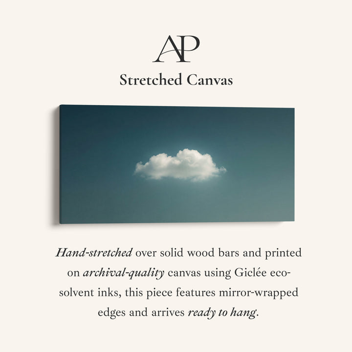 Single Cloud In Sky Wide Framed Canvas For Bedroom