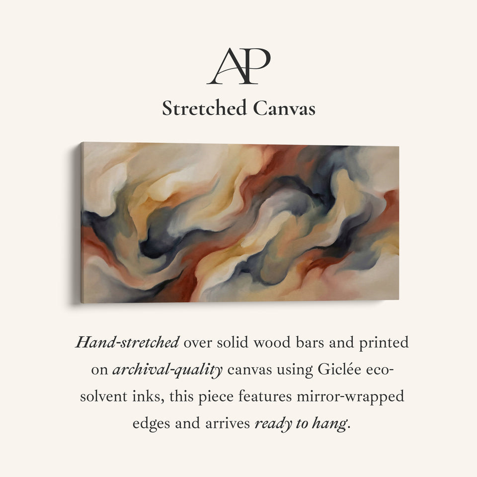 Flowing Forms Bedroom wall art Extra Wide Canvas For Office