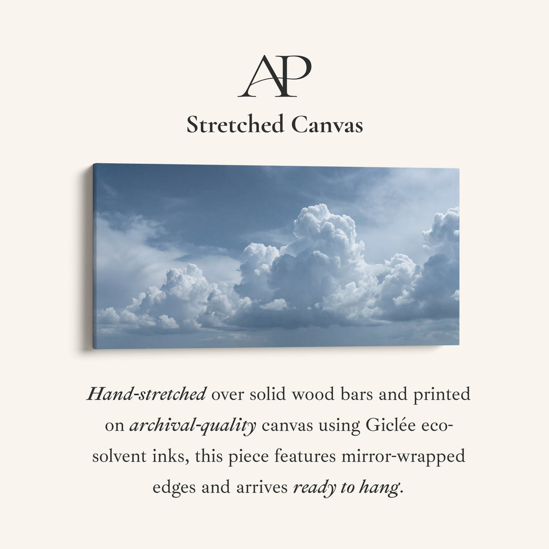 Dramatic Sky Wide Framed Canvas Extra Wide Canvas For Bedroom