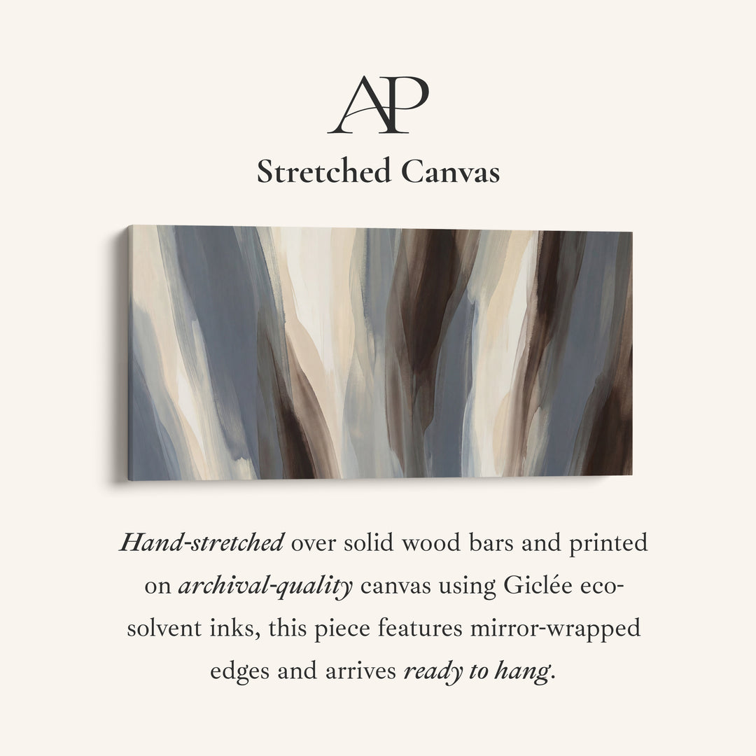 Vertical Forms Above Soft Wall Art Panoramic Canvas Print For Office