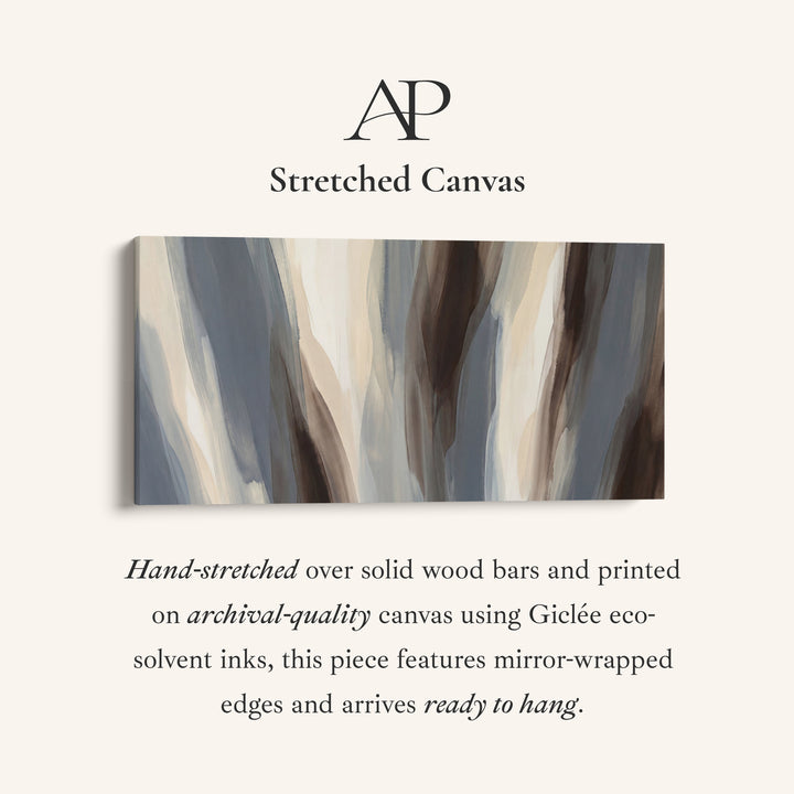 Vertical Forms Above Soft Wall Art Panoramic Canvas Print For Office