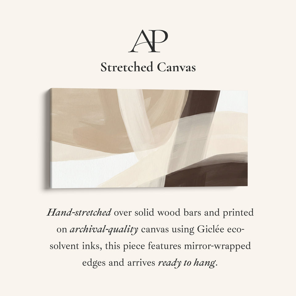 Soft Ribbons Bedroom Wall Art Extra Wide Canvas For Hallway