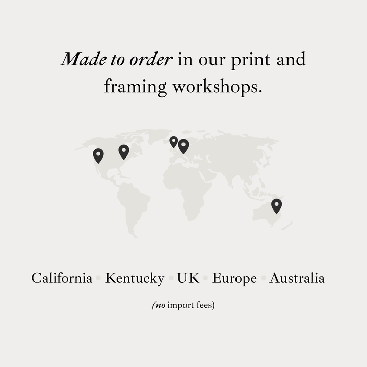 Atelier Printworks quality, framing and delivery guarantees