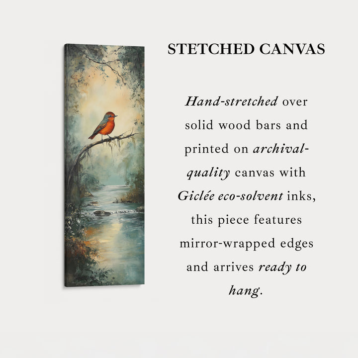 Vintage Watercolour Bird Vertical Wall Art