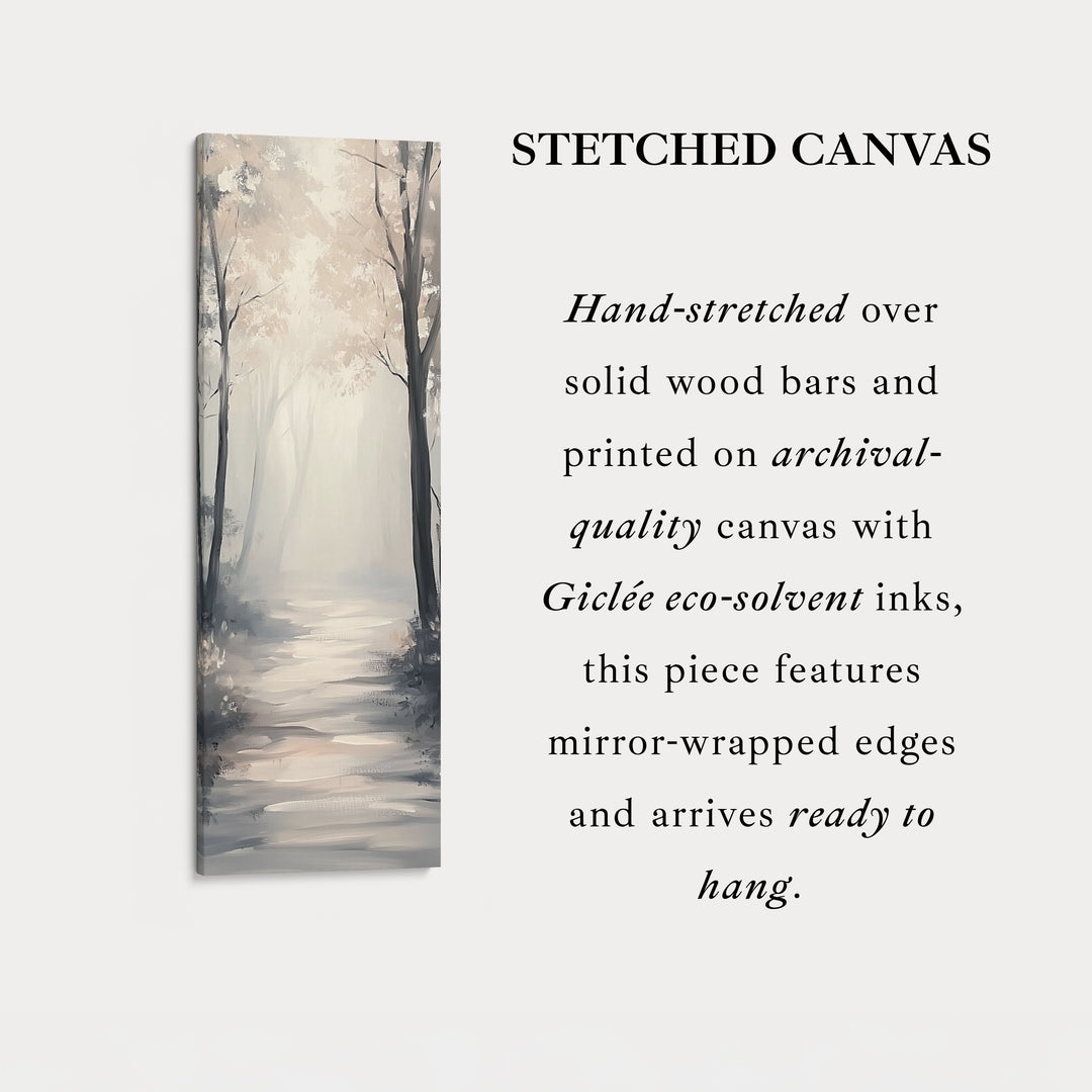 Forest Path Watercolour Tall Narrow Vertical Artwork