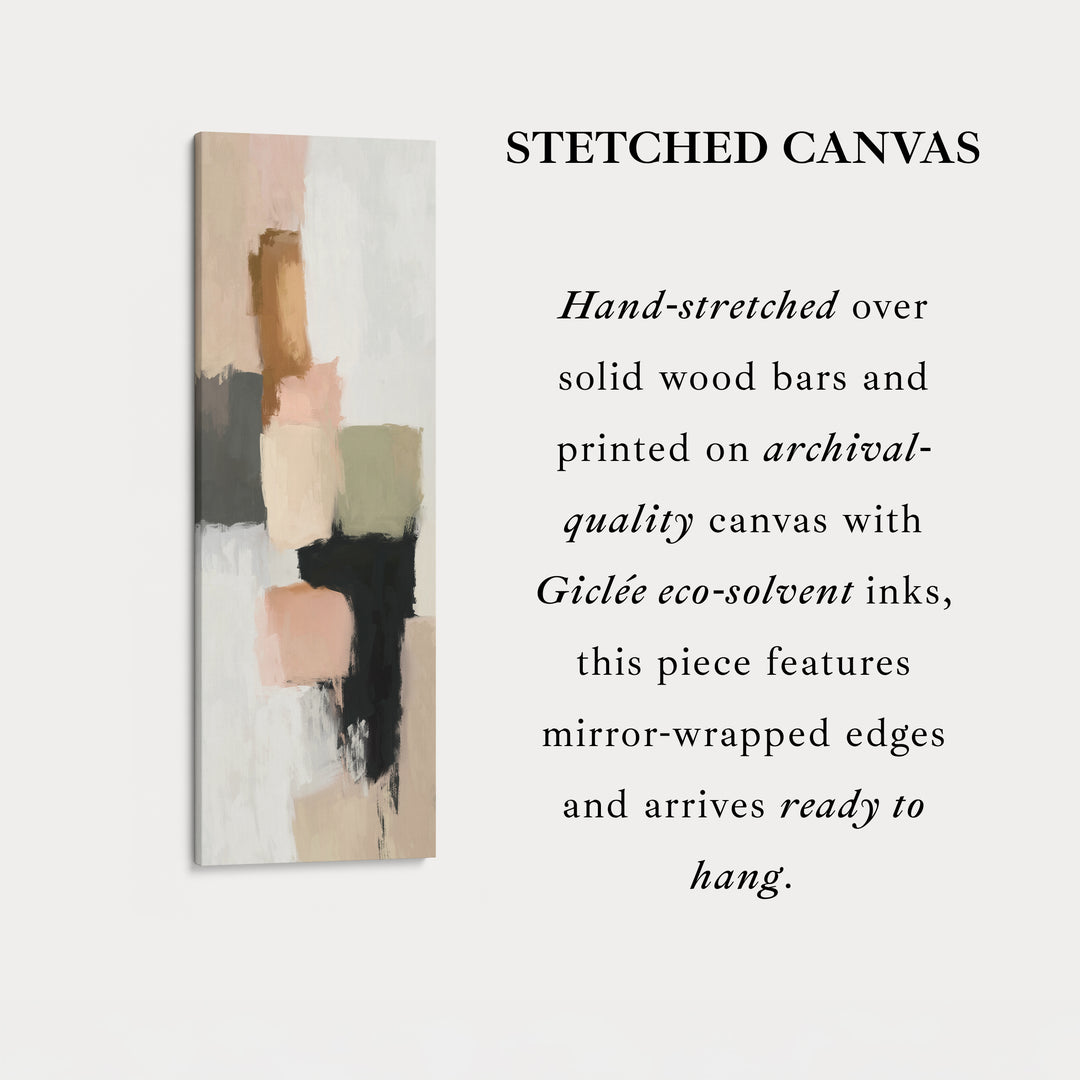 Minimalist Neutral Beige Abstract Vertical Wall Decor