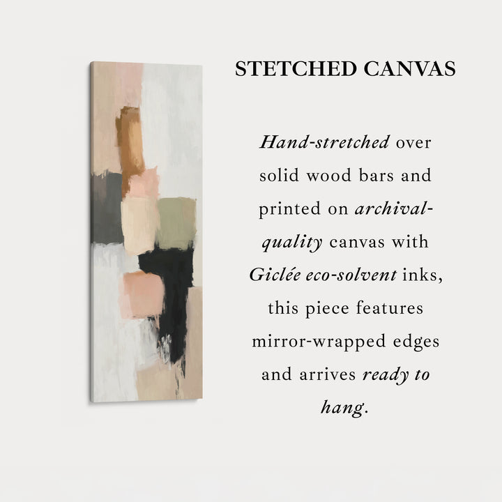 Minimalist Neutral Beige Abstract Vertical Wall Decor