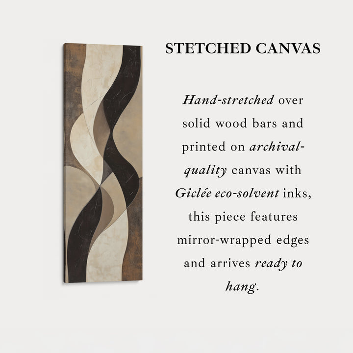 Minimalist Abstract Curves and Textures Long Vertical Wall Art