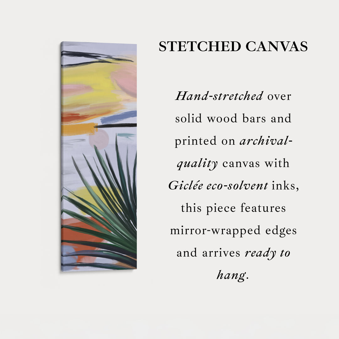 Vertical Wall Art Abstract Sunset