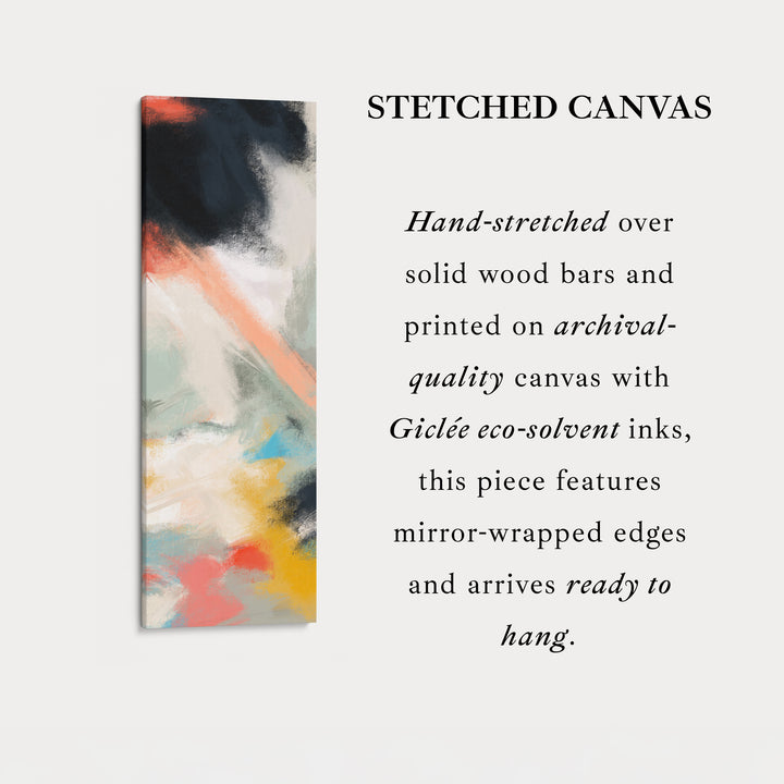 Long Narrow Vertical Colourful Abstract Wall Art Tall slim Wall Decor