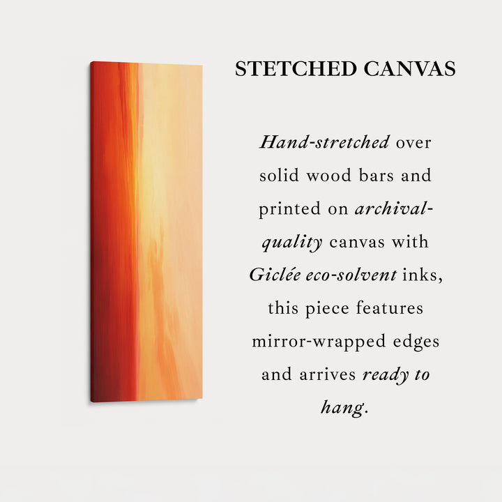 Red & Orange Abstract Skinny Tall Vertical Large Canvas Wall Art