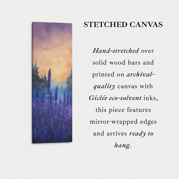 Large Frame Wall Decor - Lavender Long Narrow Vertical Wall Art