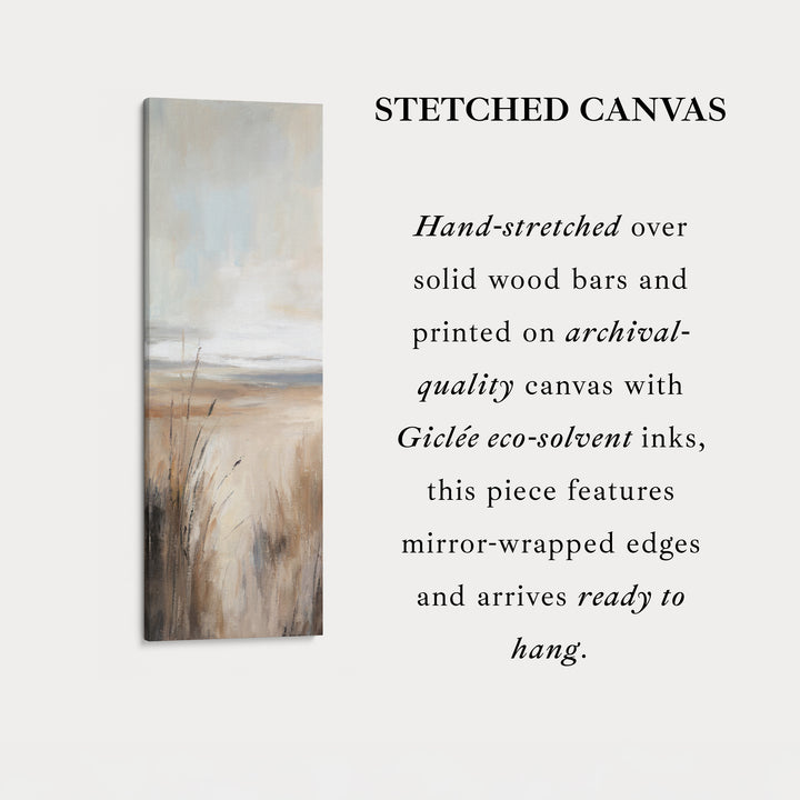 Beige Abstract Large Canvas Wall Decor - Vertical Long Narrow Wall Art