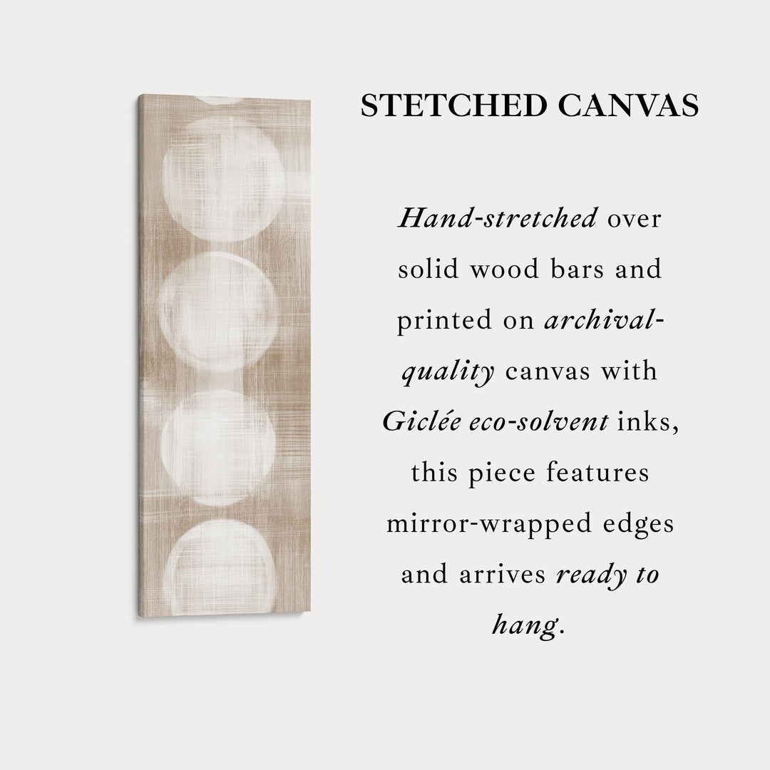 Minimalist Beige & White Abstract Vertical Wall Decor Large Framed Canvas