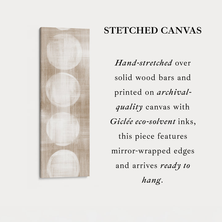 Minimalist Beige & White Abstract Vertical Wall Decor Large Framed Canvas