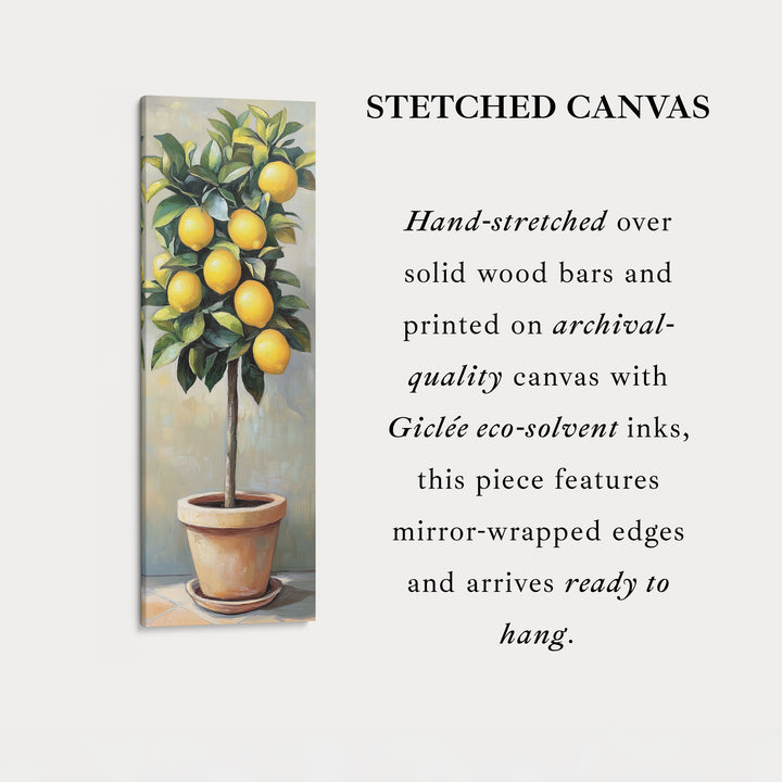 Narrow Kitchen Lemon Tree Tall Wall Art Large Framed Picture