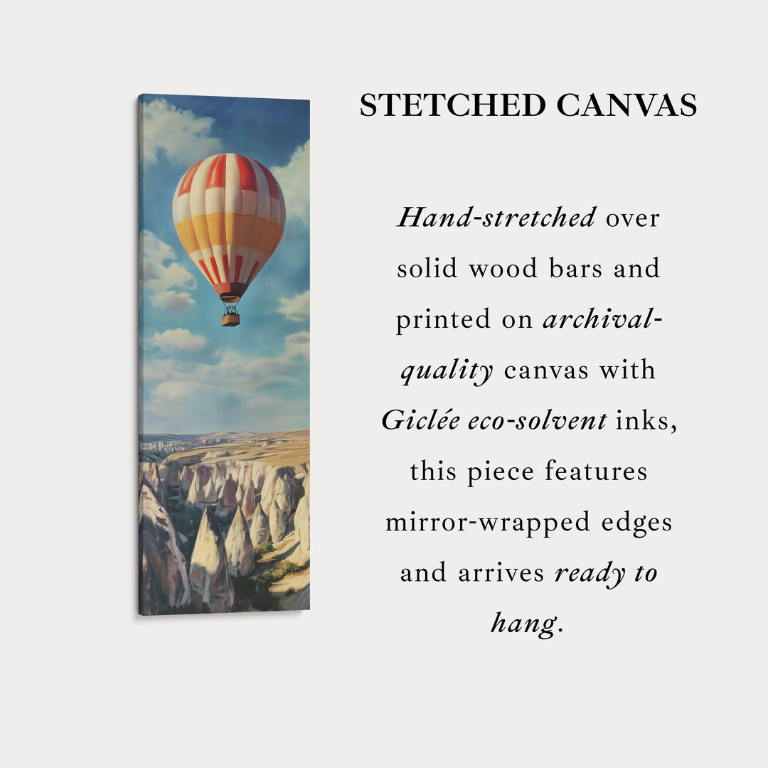 Cappadocia Balloons Long Narrow Vertical Large Canvas Wall Decor