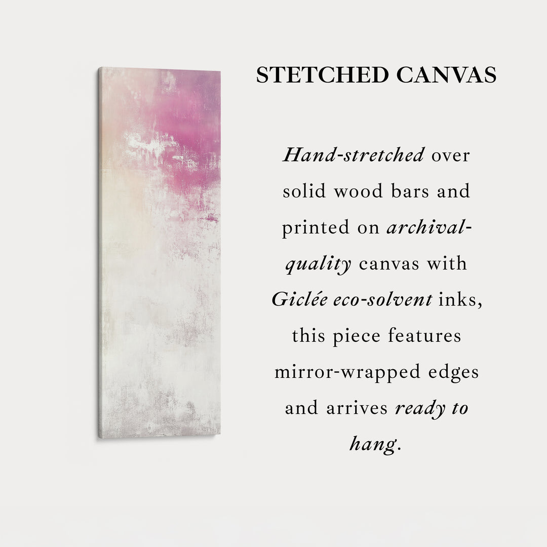 Abstract Pink Vertical Tall Wall Art Large Framed Canvas