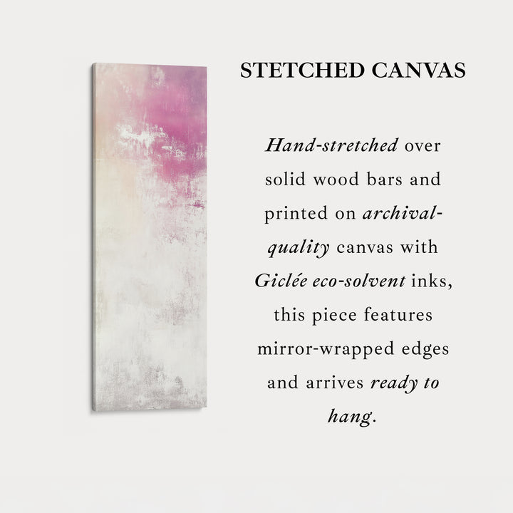 Abstract Pink Vertical Tall Wall Art Large Framed Canvas