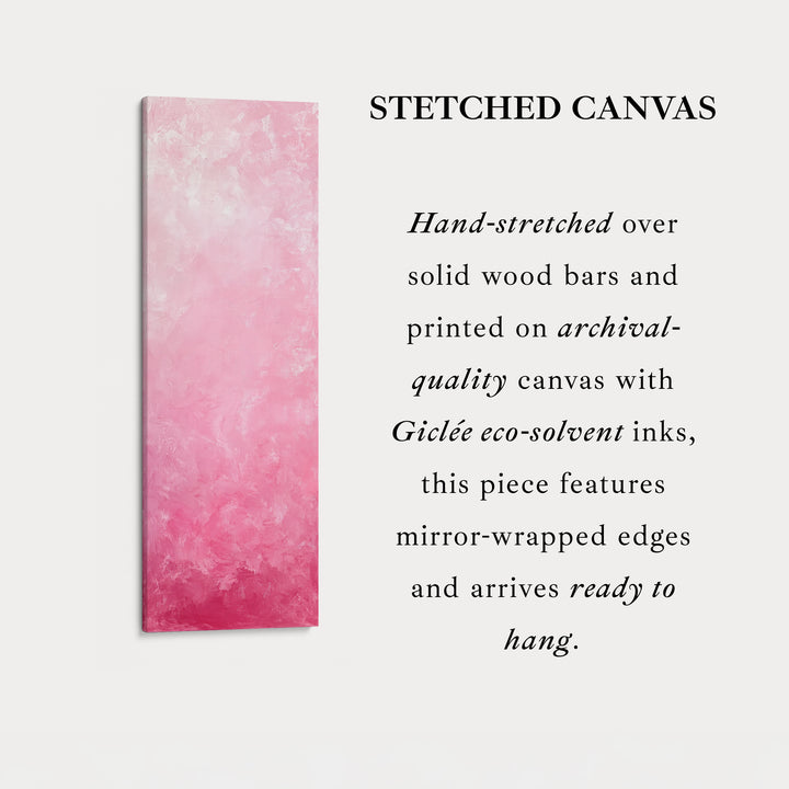 Abstract Pink Vertical Wall Art - Tall Long Narrow Vertical Wall Decor