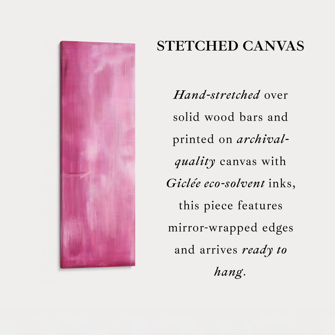 Vertical Wall Art Pink - Living Room Tall Long Narrow Vertical Wall Decor