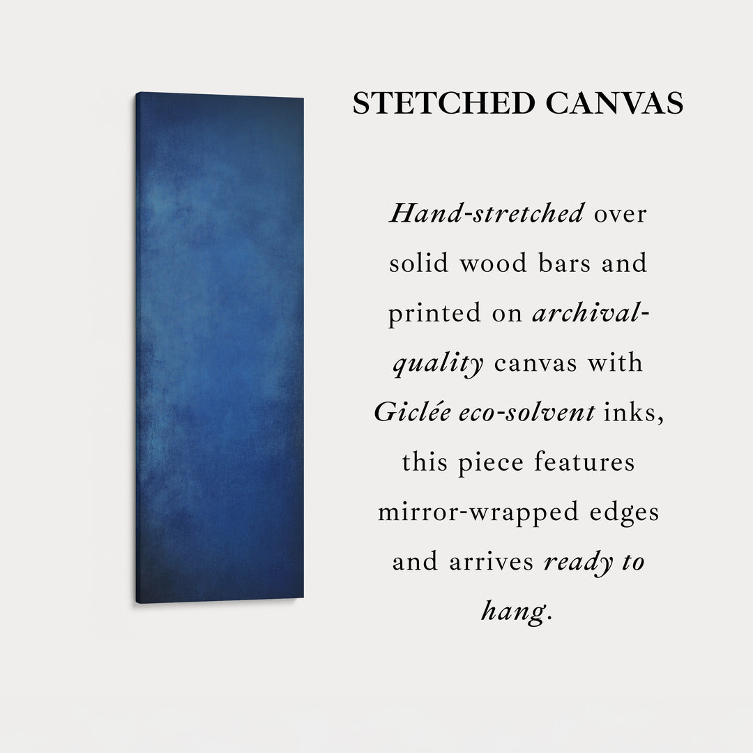 Vertical Wall Art Blue - Living Room Tall Long Narrow Vertical Wall Decor