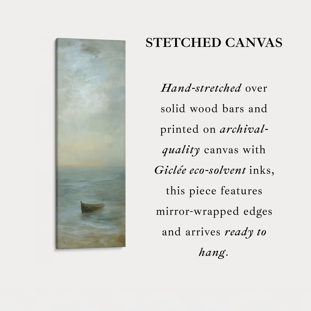 Neutral Coastal Framed Vertical Long Canvas Wall Art Prints for Living Room