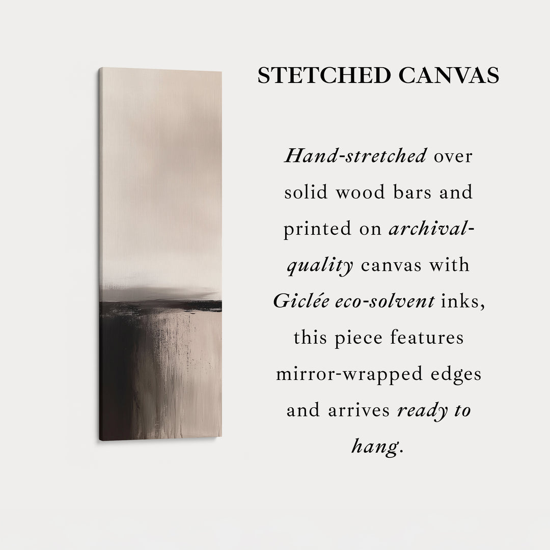 Long Narrow Vertical Wall Art Minimalist Abstract Gray