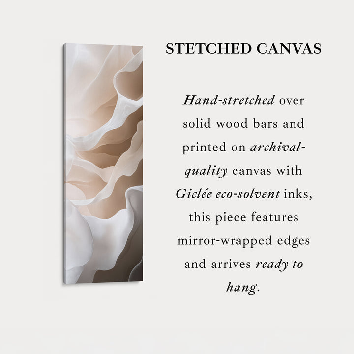 Beige & White Long Narrow Vertical Wall Art Large Canvas Decor