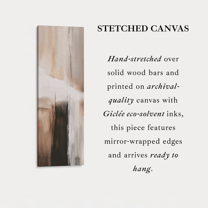 Neutral Abstract Large Canvas Long Narrow Vertical Wall Art Decor