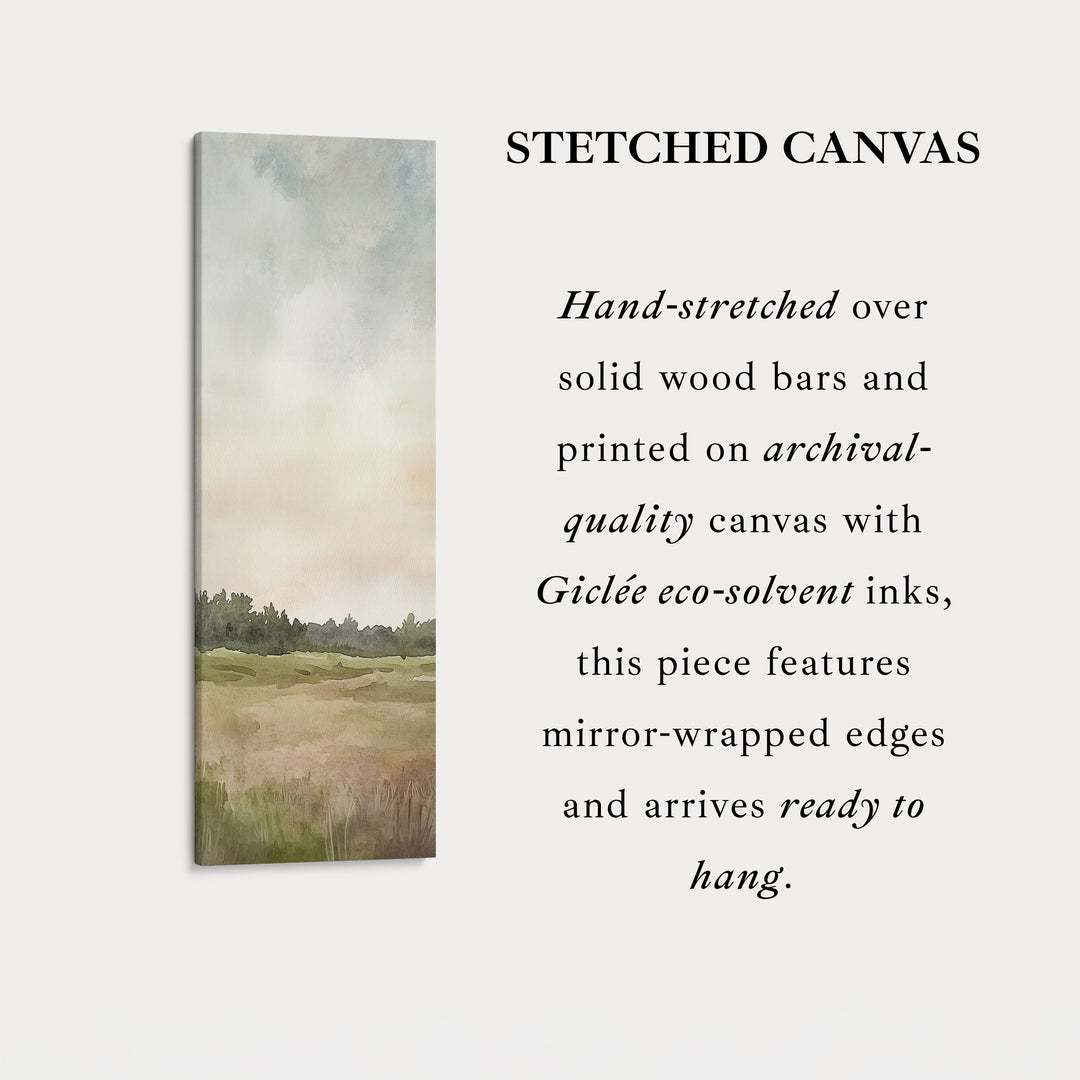 Watercolour Landscape Long Narrow Vertical Wall Art