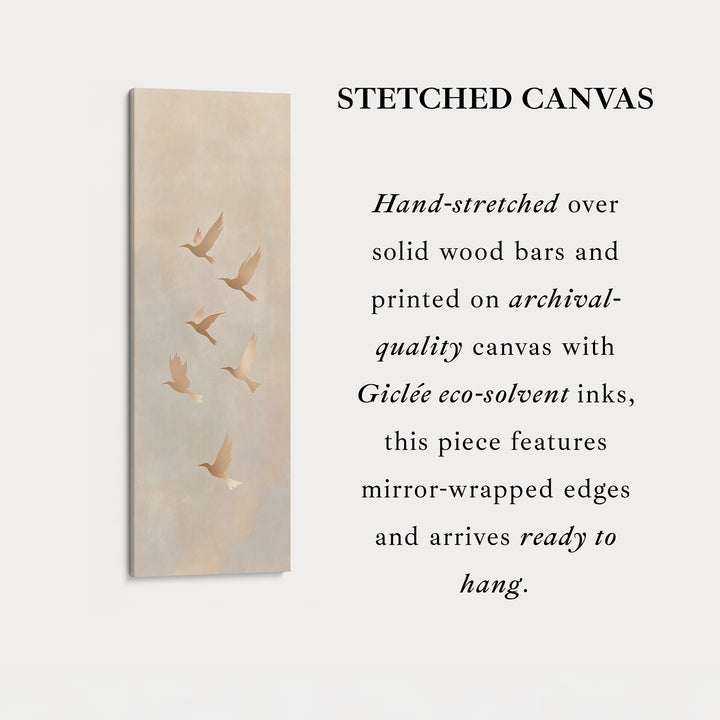 Beige & Gold Neutral Framed Canvas Wall Art For Living Room