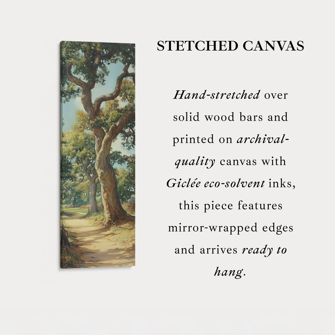 Art mural sur toile étroite encadrée Woodland pour salon