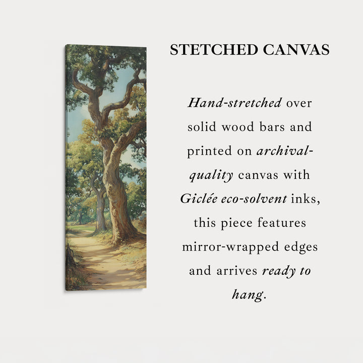 Art mural sur toile étroite encadrée Woodland pour salon